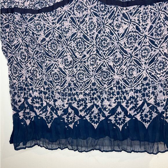 Axcess Womens Y2k Babydoll Top Size Medium Purple Micro Floral Print - Picture 3 of 5